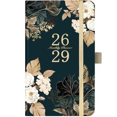 Imagem de Agenda mensal de bolso 2026-2029 - julho de 2026 - junho de 2029 (36 meses), agenda mensal de 3 anos 2026-2029, 16,3 cm x 9,7 cm, 2 marcadores, bolso interno, suporte para caneta, organizador perfeito