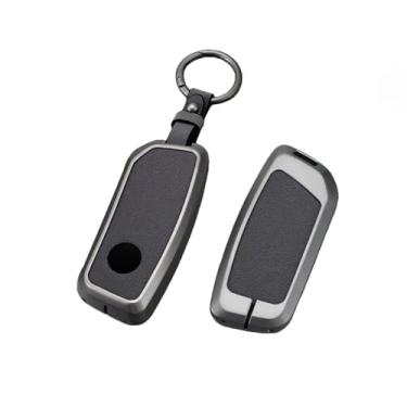 Imagem de Capa anti-riscos de liga de zinco para chave de carro, compatível com BMW X1 U11 / 7 Series G70 I7 X7 G07 LCI IX I20 G09 XM U06 G81 M3 2023(Ring buckle-grey)