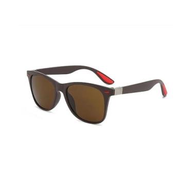 Imagem de Óculos de sol polarizados masculino feminino retrô preto leve dirigir pesca ao ar livre, Chás