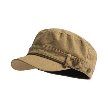 Imagem de Boné Militar Unissex Ajustável De Cor Sólida, Estilo Retro, Chapéu De 