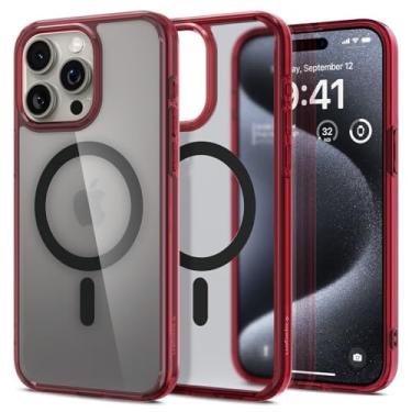 Imagem de Capa Spigen para iPhone 15 Pro, Ultra Hybrid MagFit [Anti-amarelecimento] Projetada para Apple iPhone 15 Pro - Frost Deep Red