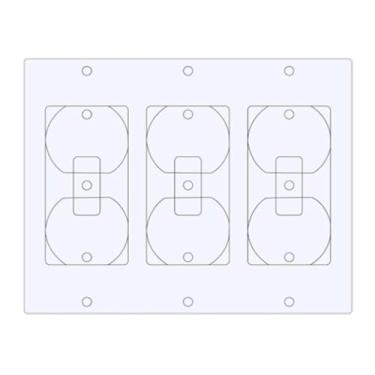 Imagem de Isolamento de saída e espuma seladora de rascunho, juntas de placa de parede EVA de 3 mm, almofadas isolantes de saída para interruptores únicos e múltiplos, 5 peças triplas