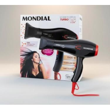 Imagem de Secador De Cabelo Mondial SC-41 Turbo Color Red - 110V, Preto e Vermel