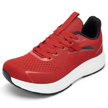 Imagem de RUGSTAR Tênis de corrida masculino com bico largo, largo, para tênis, academia, treino, Vermelho, 10 Wide