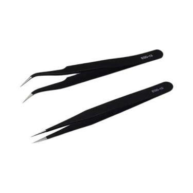 Imagem de Pinças Antiestáticas De Aço Inoxidável Para Reparo De Placas-Mãe De Ce