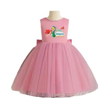 Imagem de Vestido De Tule Com Laço Para Meninas Princesas, Elegante Vestido De D