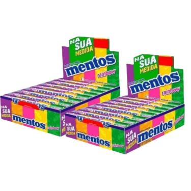 Imagem de Bala Mentos Rainbow Sua Medida C/ 16un - 2 Caixas