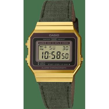 Imagem de Relógio CASIO VINTAGE feminino pulseira nylon A700WEGL-3AEF