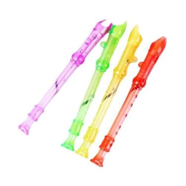 Imagem de Brinquedos Musicais De Flauta Mini Transparentes Coloridos 10PCS Lembr