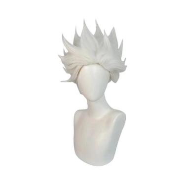 Imagem de Peruca Cosplay Ursula De Cabelo Curto Branco Para Adultos, Acessórios 