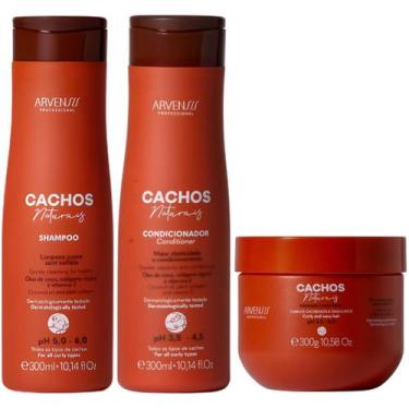 Imagem de Kit Shampoo Condicionador E Mascara Cachos Naturais Arvensis Hidrataçã