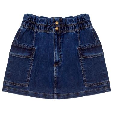 Imagem de Saia Juvenil Look Jeans Cargo Jeans - UNICA - 8-Feminino