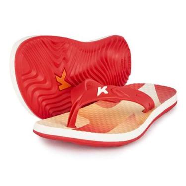 Imagem de Chinelo Infantil Kenner Summer Clean Kids - Vermelho e Amarelo - 33/34