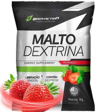 Imagem de 3x Suplemento Energetico Malto Dextrina Dextrose 1kg BodyAction-Unissex