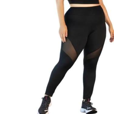 Imagem de Calça Legging Feminina Detalhe Em Tule Plus Size Selene-Feminino