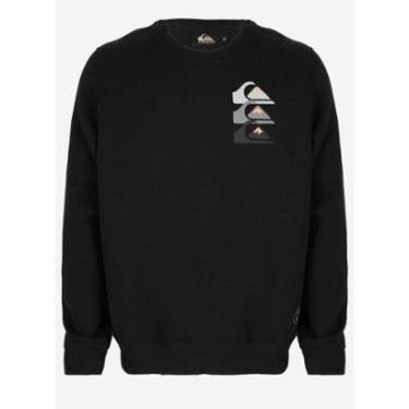 Imagem de Moletom Quiksilver Care Three Logo Preto P-Masculino