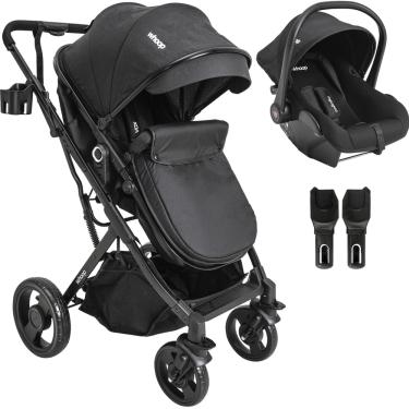 Imagem de Carrinho de Bebe Kiddo Vox II Bebe Conforto Colinho Preto