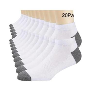 Imagem de Meias Soquete Masculinas Color Block 10 20 30 Pares Respiráveis Confor