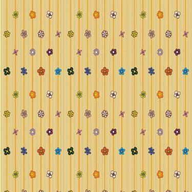 Imagem de Papel Parede Floral Cordão De Flores Coloridas Adesivo Sala