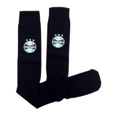 Imagem de Meião Infantil Grêmio Preto Campo Oficial, M