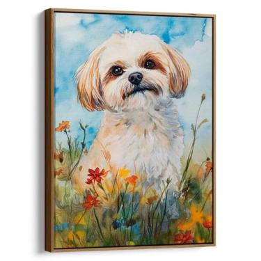 Imagem de Quadro decorativo Lhasa Apso - Mioquadros, 120x80 cm, Tabaco