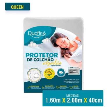 Imagem de Protetor de Colchão Impermeável de Algodão Duoflex QUEEN