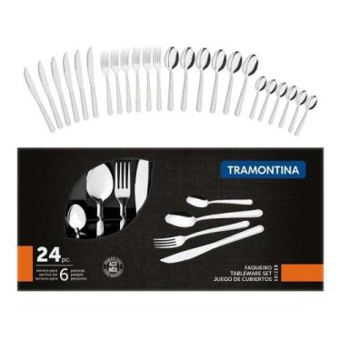 Imagem de Faqueiro 24 pcs buzios - sortidos de aco inox - TRAMONTINA