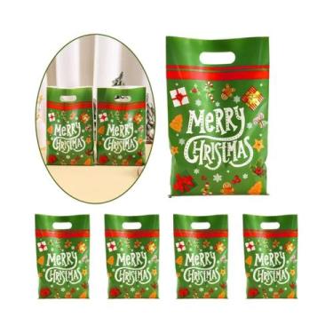 Imagem de Feliz Natal Sacolas De Presente Com Frutas Vermelhas E Verdes 10 20 50