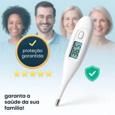 Imagem de Termômetro Digital Infantil Ponta Flexível Mede Febre Dormindo Silenci