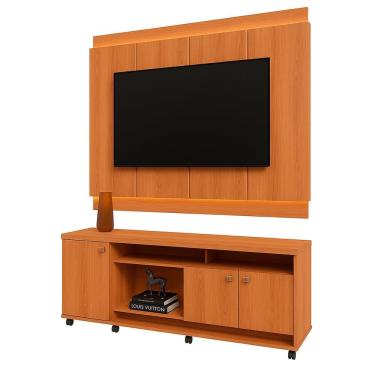 Imagem de Rack com Painel para TV Lena 70" 183CM MDF MDP com LED Jequitiba Moderno