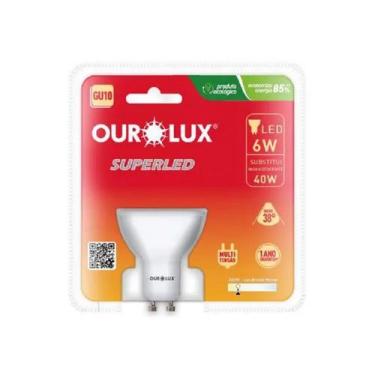 Imagem de Lâmpada Led GU10 6 Watts Bivolt 3000K Branco Morno OUROLUX, Bivolt