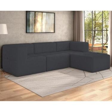 Imagem de Sofá Modulado Na Caixa 4 Lugares 231cm Espuma D33 Multimóveis CR45360 