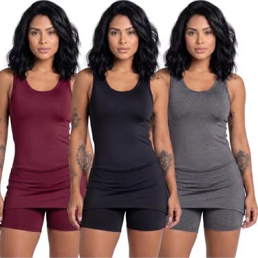 Imagem de KIT 3 Macaquinho Short Saia Vekyo Tapa Bumbum Roupa para Academia Treino Suplex Fitness...