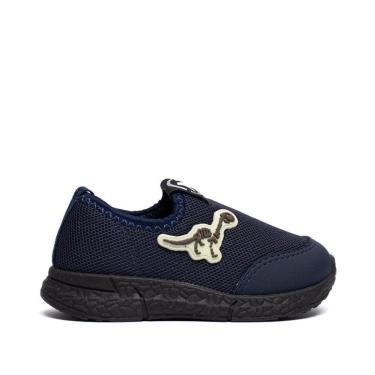 Imagem de Tênis Infantil Molekinho Casual Mesh Dinossauro Marinho-Masculino
