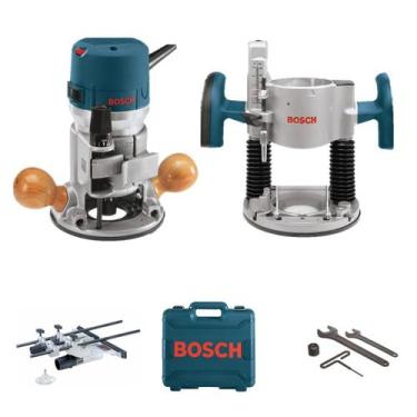 Imagem de Roteador Bosch 1617EVSPK 12A 2.25HP com guia de borda e capô de poeira