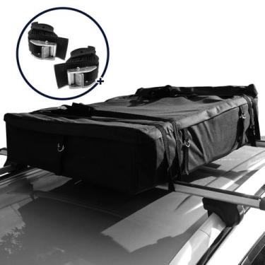 Imagem de Bagageiro de Teto Maleiro Resistente Dobrável Para Carro 175lts + Cint