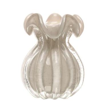 Imagem de Vaso Italy Trouxinha Em Vidro Nude Leitoso 10x11cm Wolff