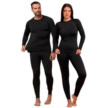 Imagem de Kit Frio Conjunto Termico Pelinho Com Elasticidade Qualidade Segunda Pela Unissex (Preto, GG (Tam. 42-44))