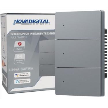 Imagem de Interruptor Inteligente NovaDigital 3 Teclas Físicas Zigbee