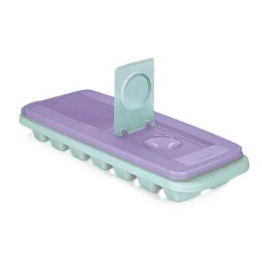 Imagem de Forma de Gelo 14 Cubos com tampa Tupperware, Tampa Lilas / Base Off