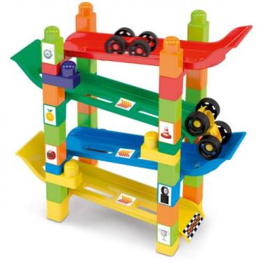 Imagem de Brinquedo de Montar Rampa Maluca com Carrinho Dismat MK367 - 789649750