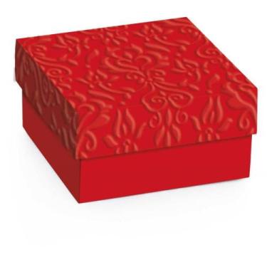Imagem de Caixa para Presente com Tampa Mini C/RELEVO VERM. G 12CM. - Cromus