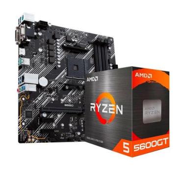 Imagem de Kit Upgrade Amd Ryzen 5 5600GT Vega 7 Placa Mãe A520 Memória Ram 16GB 