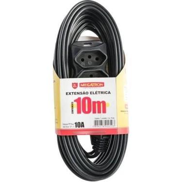 Imagem de Extensão Tri 2P+T Cabo PP 3x0,75mm 10m Preto Megatron