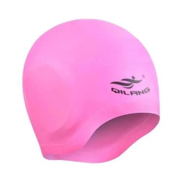 Imagem de Touca De Natação Unissex À Prova d'Água Em Silicone Com Bolsos Para Ou