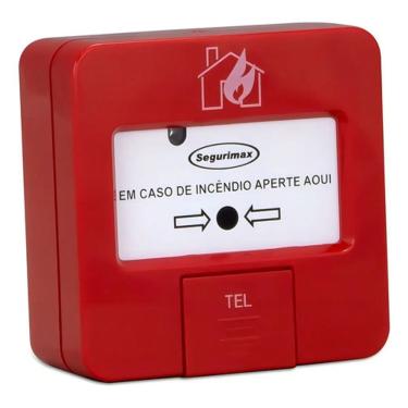 Imagem de Acionador Manual Ender sem Sirene para Sistema de Alarme Proteção Contra Descargas Atmosféricas e Sobretensões Segurimax