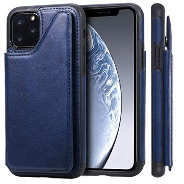 Imagem de Capa de couro de luxo para iPhone 12 Mini 11 Pro XS MAX X XR 8 7 6s 6 Plus Carteira suporte de cartão suporte para bolsas de telefone capa, azul XiaoNiuWen, para iPhone SE 2020