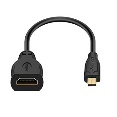 Imagem de Adaptador Micro HDMI para HDMI, Anbear Micro HDMI para HDMI (adaptador HDMI para Micro HDMI) para Gopro Hero e outras câmeras de ação/Cam com suporte 4K × 2K/3D