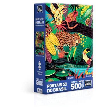 Imagem de Postais do Brasil: Natureza - Quebra-cabeça Nano - 500 peças - Toyster Brinquedos