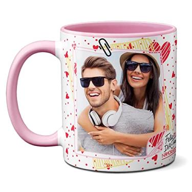 Imagem de Caneca Namorados Destino Minha Vida Meu Grande Amor Com Foto (Rosa)